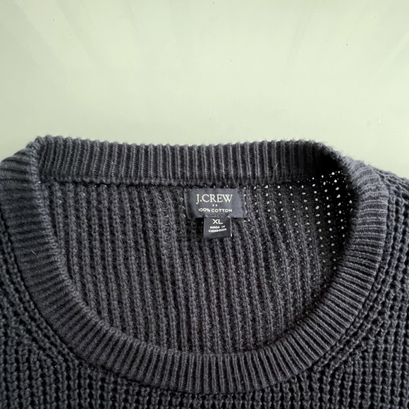 J Crew XL Navy Blue Knit Sweater - Picture 3 of 3